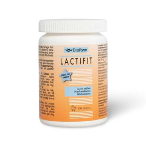 DIAFARM CAT LACTIFIT LACTIC OMEGA-3 papildbarība kaķiem Spīdīgs apmatojums N100